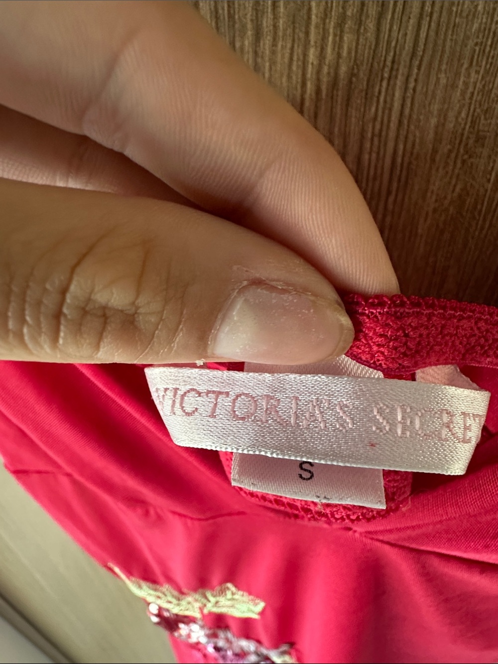 VS Floral Embroidered sheer chemise - Picture 2 of 4